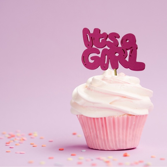 Baby shower cupcake toppers handmade with love. 12 peices. - Picture 5 of 6